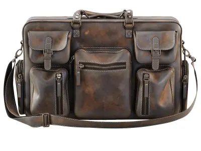 Custom Leather Bag 3D model