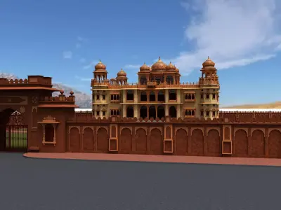 Iconic Mohatta Palace Realistic 3D Model 3D model