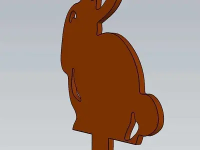 Wonderful Artificial Rabbit Home and Garden Outdoor Lawn Decor 3D model purchase