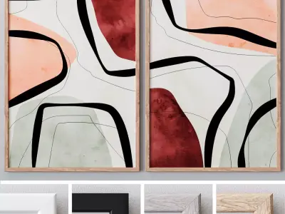 Photo Frames Set 442 3D model
