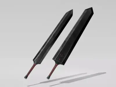 Dark Greatswords - UE4 - Unity - Blender Low-poly 3D model