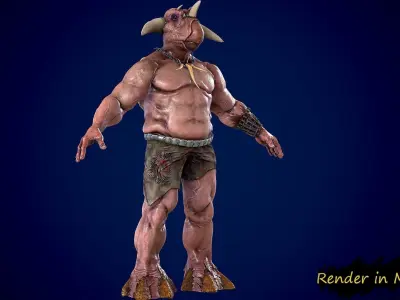 Beast Mutant Low-poly 3D model