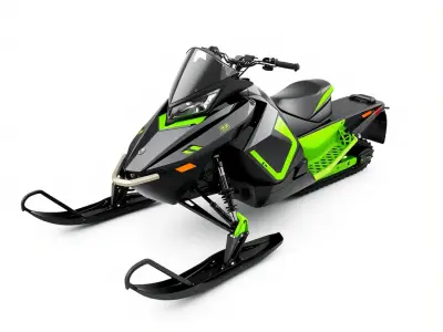 Snowmobile Model Pack with Detailed Features Low-poly 3D model