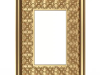 Classic Frame and Mirror 085 Low-poly 3D model