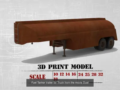 Fuel Tanker and  Truck 281 from the movie Duel 3D Model Pack