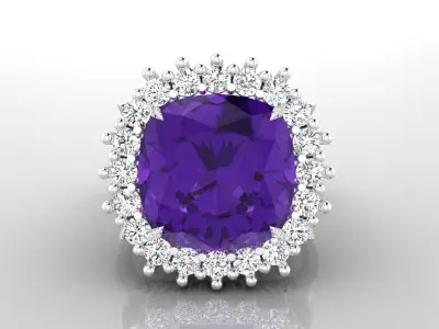 Ring M53 The luxury female ring with gems wedding 3D print model