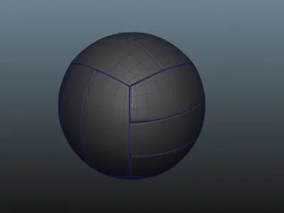 Volleyball PBR ball Low-poly 3D model