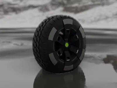 Wheel Z model tire 3D model