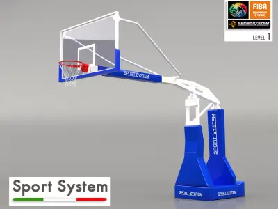 Portable basketball stand 3D model