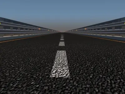 Bridge section Tileable Low-poly 3D model