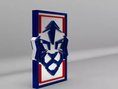 Korea Republic National Soccer Team Logo 3D model