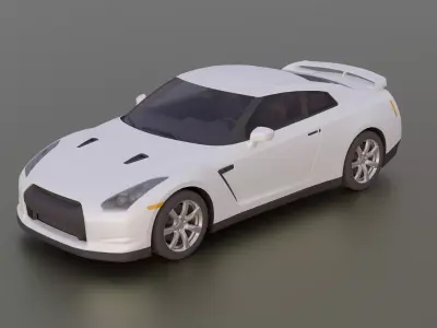 Nissan GTR R35 2011 Low-poly 3D model