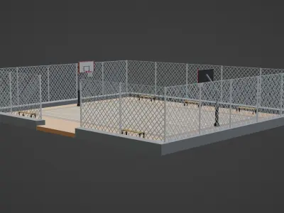 Basketball Stadium Low-poly 3D model order