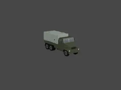 Pixelart Truck - Praga V3S Low-poly 3D model