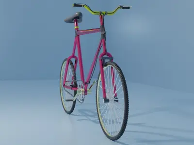 Bi Cycle Low Poly Low-poly 3D model