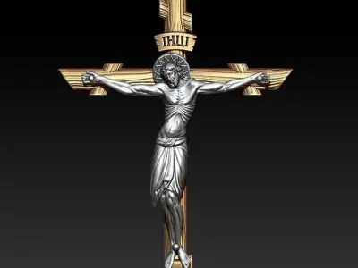 A CROSS WITH A CRUCIFIX 3D print model