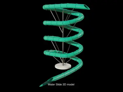 Two Water Slides 3D models 3D Model Pack