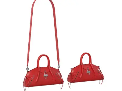 Givenchy Mini Antigona Bag Red Low-poly 3D model