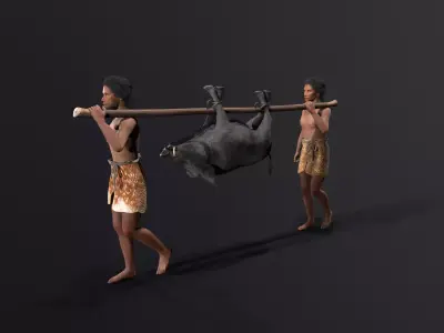 hominid  Low-poly 3D model