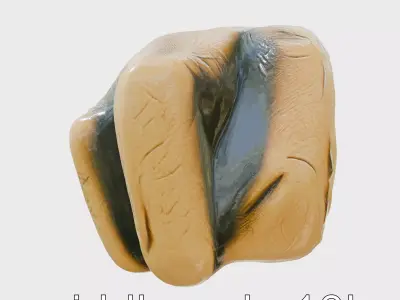 Bronze Fist Charm Unity Symbol model pack Low-poly 3D model