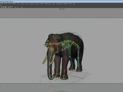 elephant 3d rig model 3D model