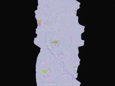 Totem Abstract Sculpture Low-poly 3D model