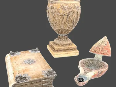 Ancient Objects Pack Low-poly 3D model