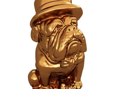 Boxer dog figurine 3D model