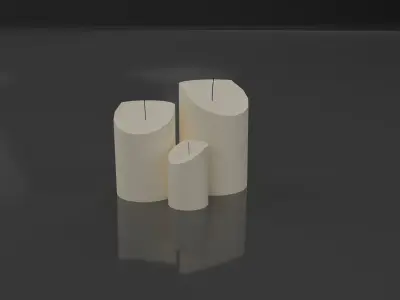 Candle Pack Low-poly 3D model
