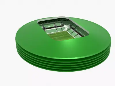 Football Stadium Low-poly 3D model 46