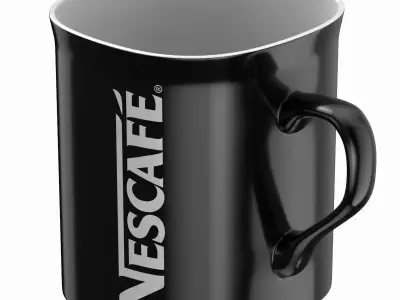 Nescafe Coffee Cup Black 3D model