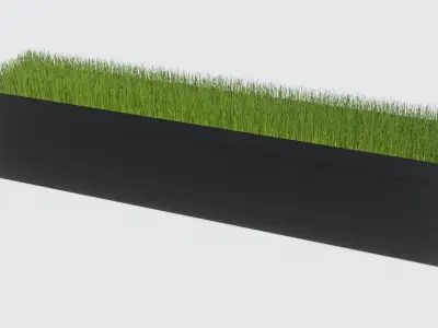 Modern Steel Planter Low-poly 3D model