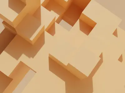 Geometric blocks V3 Low-poly 3D model