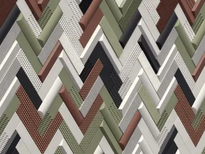 Tile Biscuit plan bianco n2 3D model