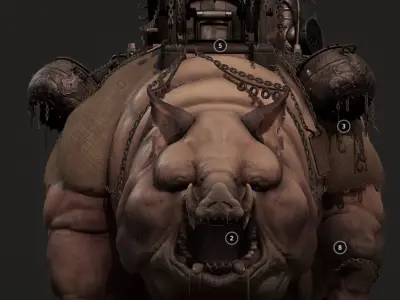 Smutton the 5th Low-poly 3D model