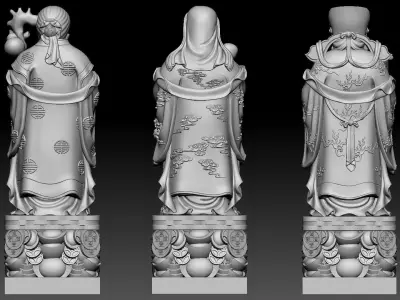 Fu Lu Shou 2 3D print model