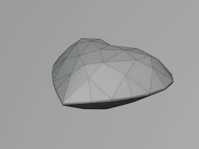 Heart Diamond Ideal Cut 3D model