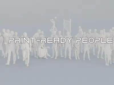 15 LP THIRTIES SPORT SUMMER CASUAL CROWDS MAN SITTING WOMAN 3D print model