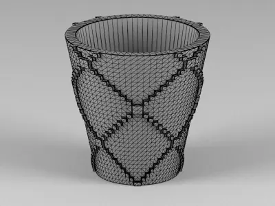 miniature flower pot 02 3D print model