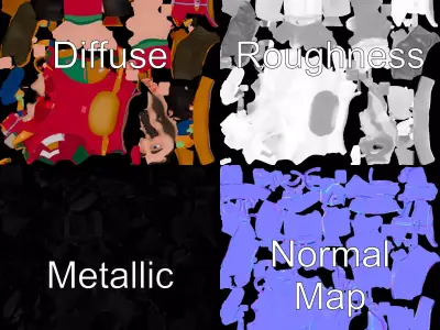 Colorful Adventurer model pack Low-poly 3D model