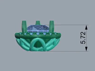 pear shaped diamond pendant 3D print model