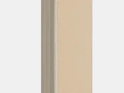 PAX Add-on corner unit with 4 shelves 12 3D model