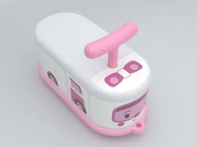 Ambulance Toy Push Car 3D model