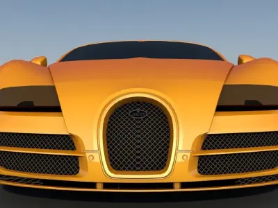 Bugatti luxury and racing car 3D model