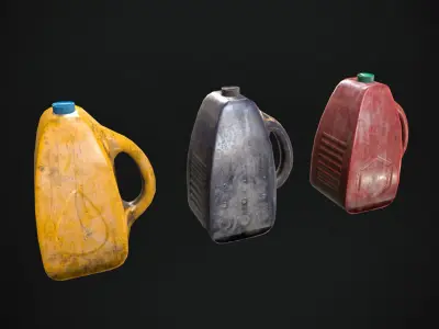 Plastic Bottles Low-poly 3D model