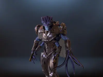 Alien Creature Low-poly 3D model