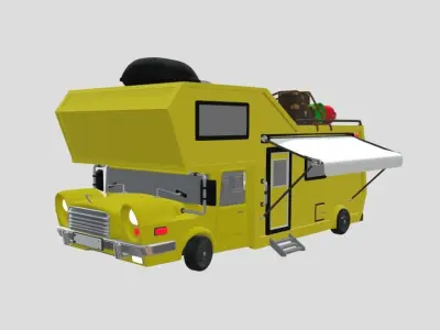 Cartoon Stylized Camper Van  3D model 3D model
