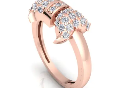 Luxury Woman Ring 3d Model And Render Detail 3D print model