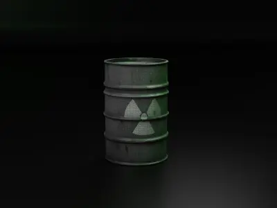 radioactive barrel Free 3D model
