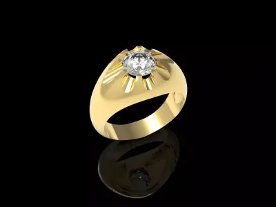 Gem ring 3D print model